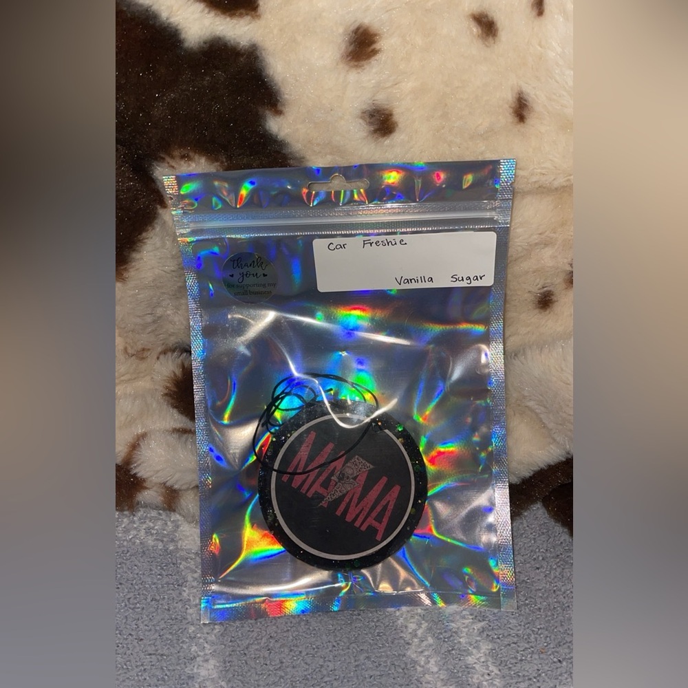 Black 'Mama' Scented Car Freshie – Vanilla Sugar
